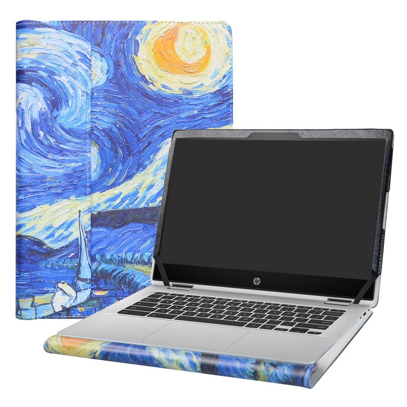 Alapmk Protective Case for MacBook Air 13 (A1369 & A1466,2010-2017 Release),Case for HP Chromebook x360 14 14-daXXXX/14b-caXXXX/Chromebook Enterprise x360 14E 14 G1 14 Inch Laptop,Starry Night - Image 1